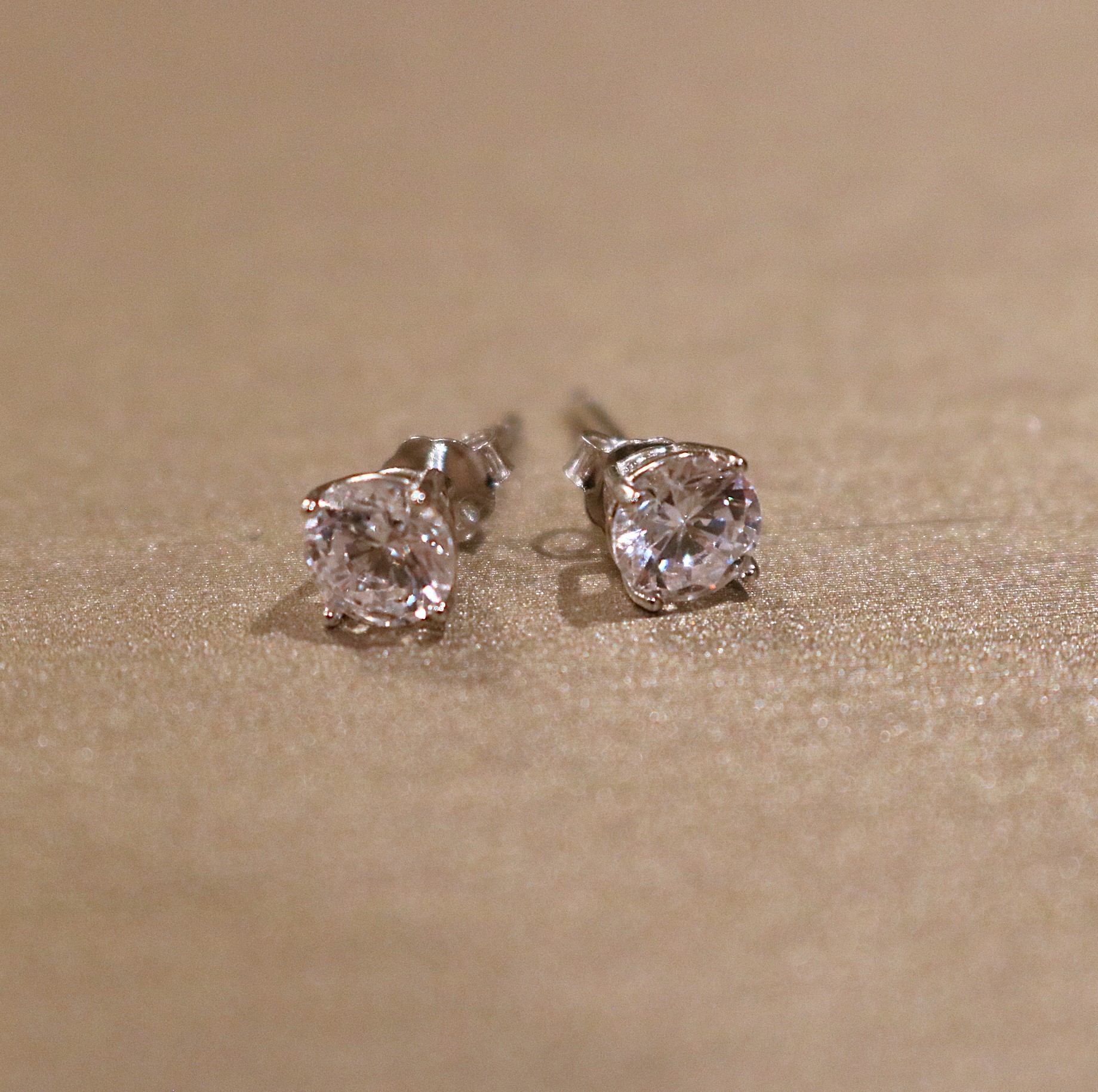 Small Silver Plated Stud Earring