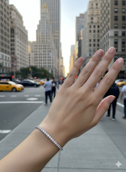 5.00 CT Lab-Grown Diamond Tennis Bracelet – 14K White Gold